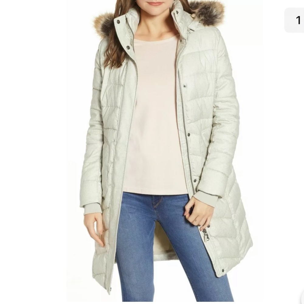 Barbour Barbour Foreland Quilt Mix Coat W/ Detachable Hood